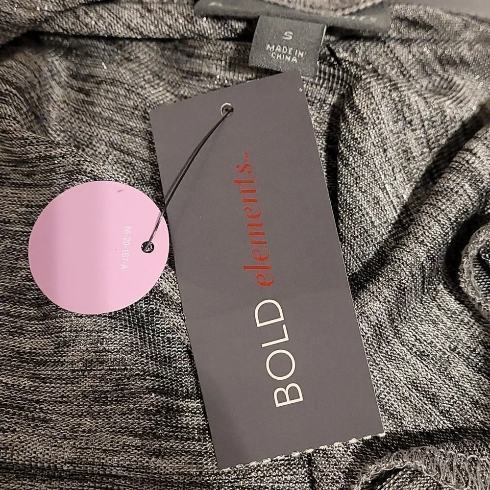 NWT Bold elements off shoulder silver top‎ - Picture 6 of 7